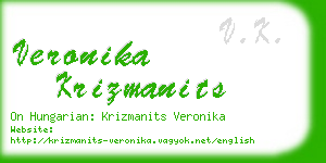 veronika krizmanits business card